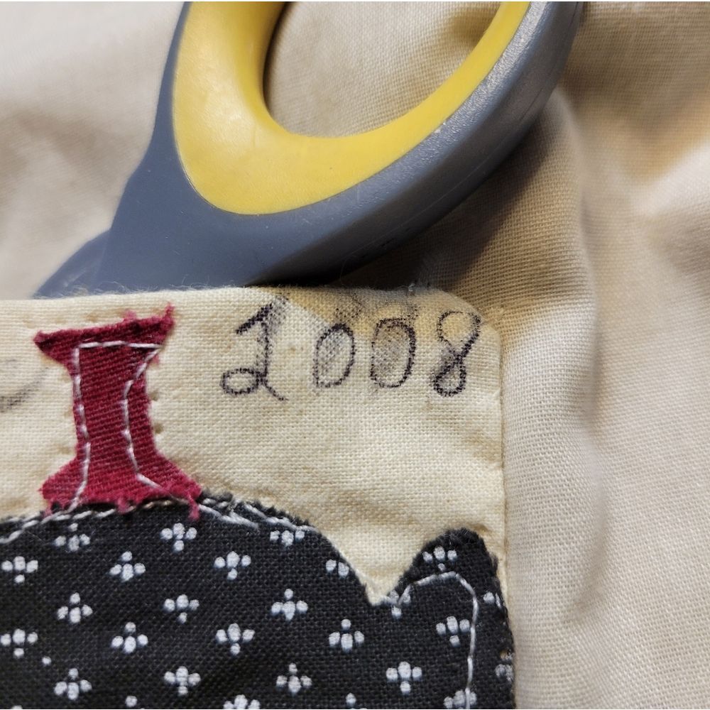 Handmade Quilt Patchwork Button Up Vintage Bomber… - image 8